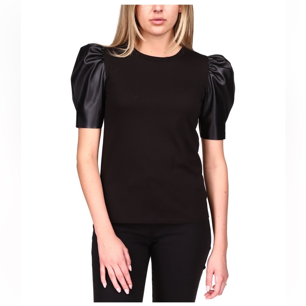 NWT Michael Kors LP Black Puff Sleeve T-Shirt
